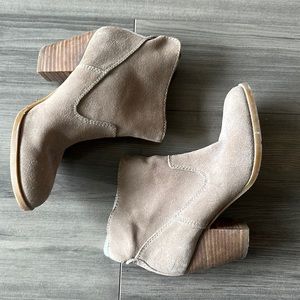 Tan Suede Nine West Booties